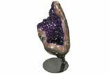 Amethyst Geode Section With Metal Stand - Uruguay #152248-3